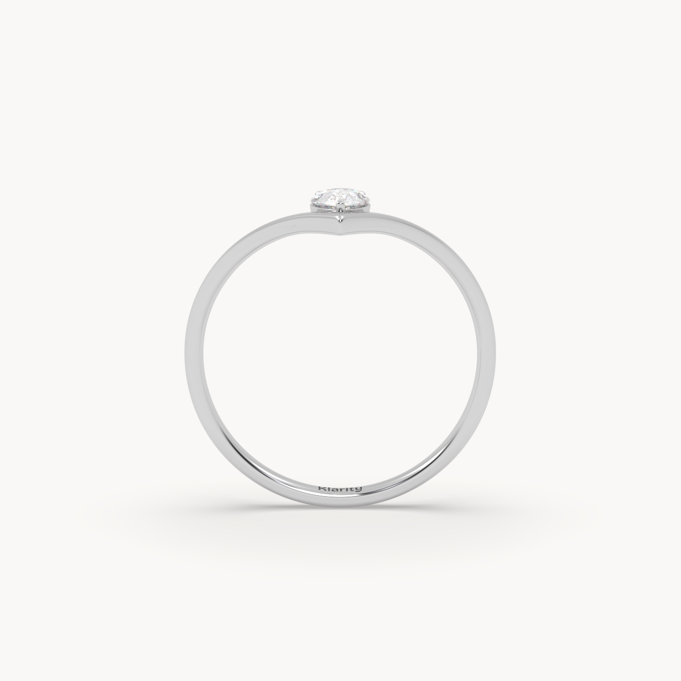 pt platinum  v shaped oval diamond engagement solitaire ring