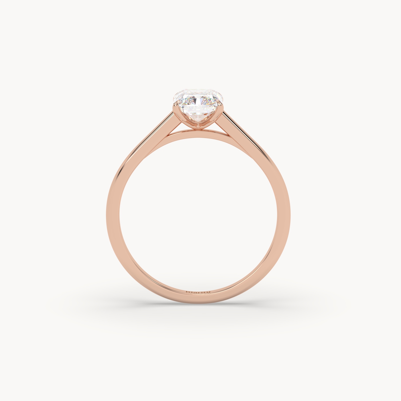 18k rose gold  3.00 carat radiant cut diamond solitaire ring – brilliant geometry