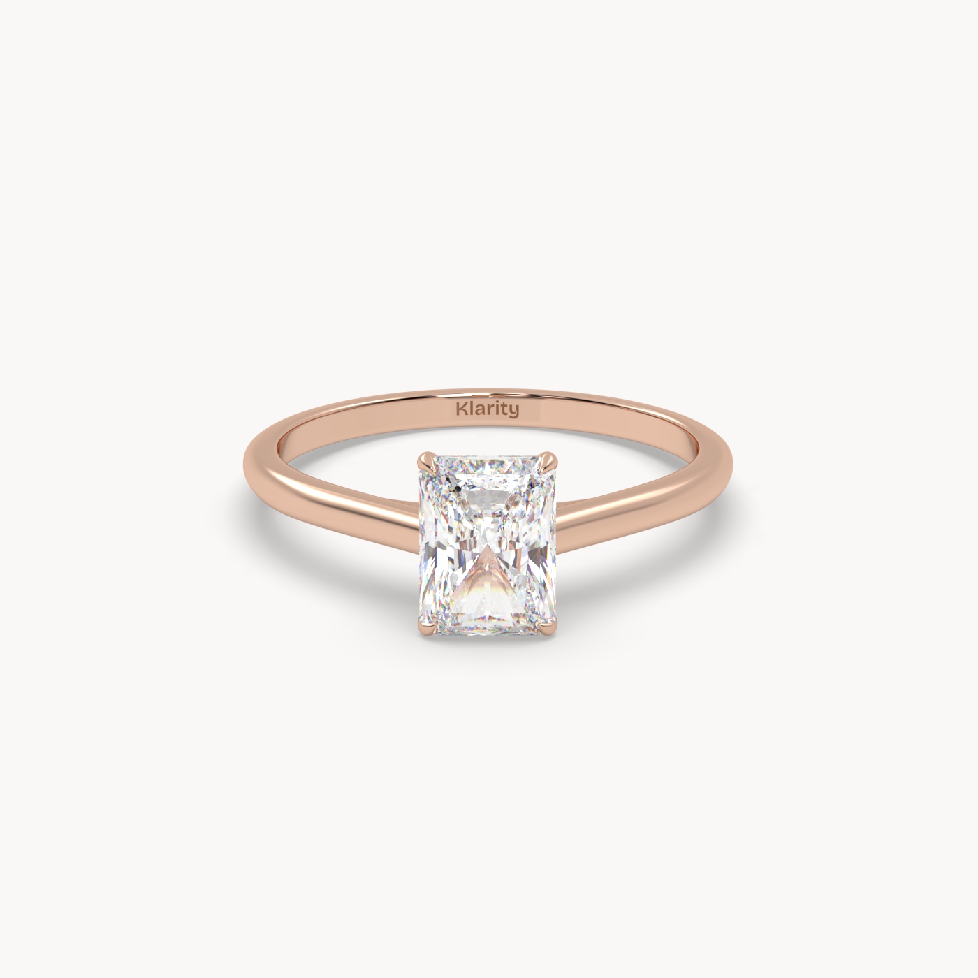 18k white gold  3.00 carat radiant cut diamond solitaire ring – brilliant geometry Photos & images