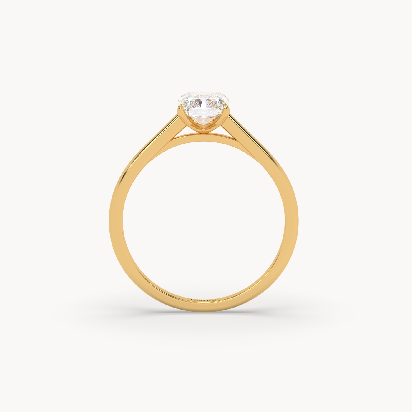 18k yellow gold  3.00 carat radiant cut diamond solitaire ring – brilliant geometry