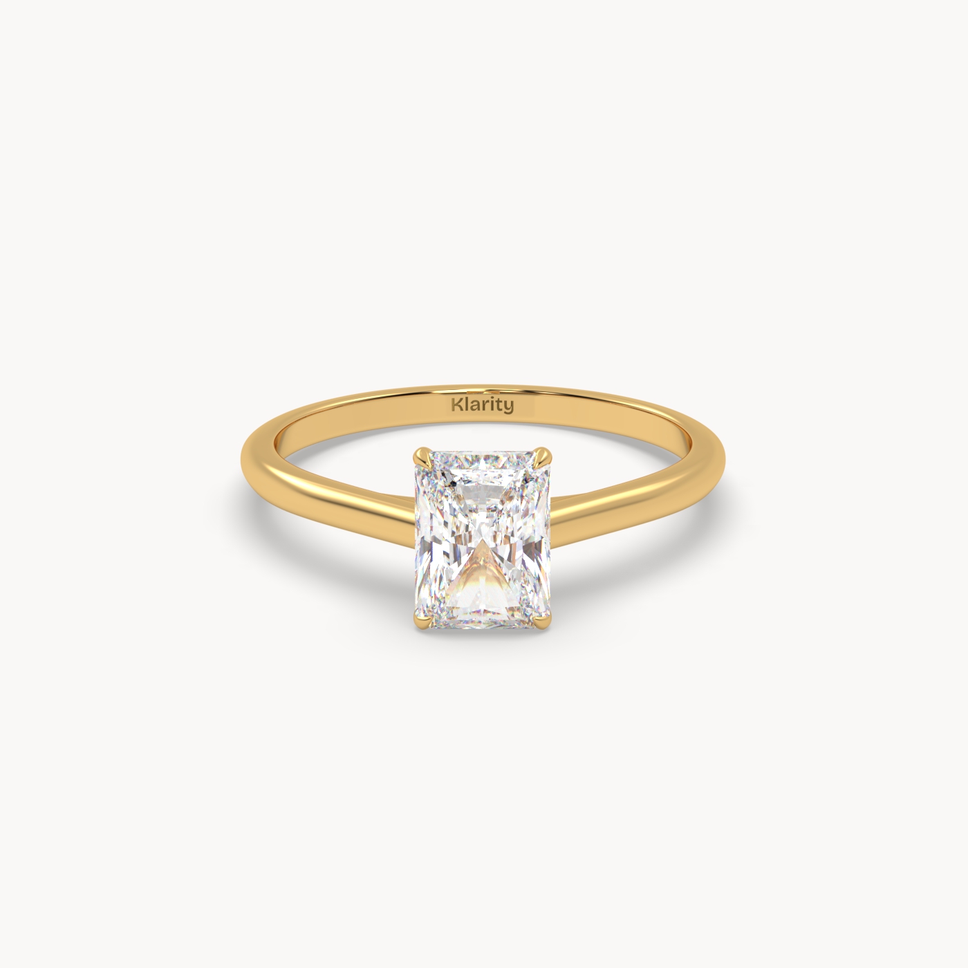 18k white gold  3.00 carat radiant cut diamond solitaire ring – brilliant geometry Photos & images