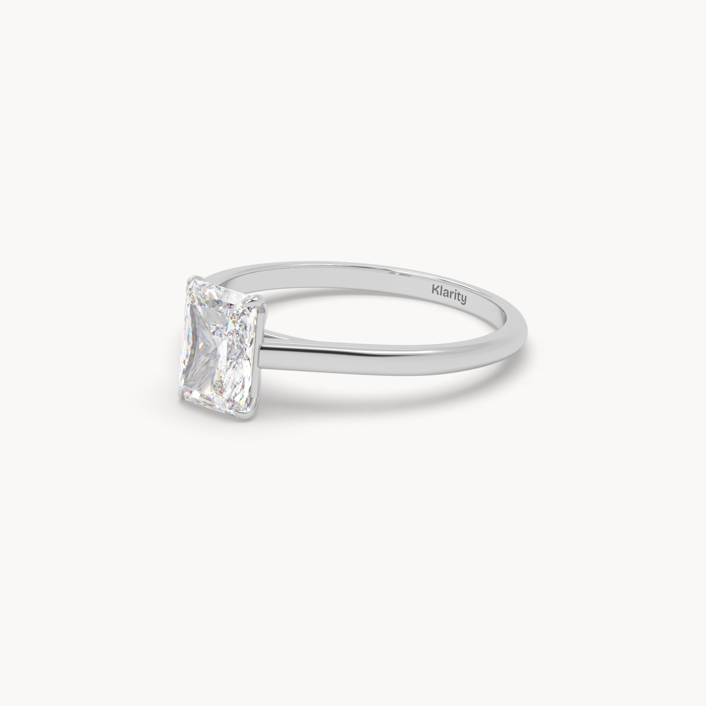 pt platinum  3.00 carat radiant cut diamond solitaire ring – brilliant geometry