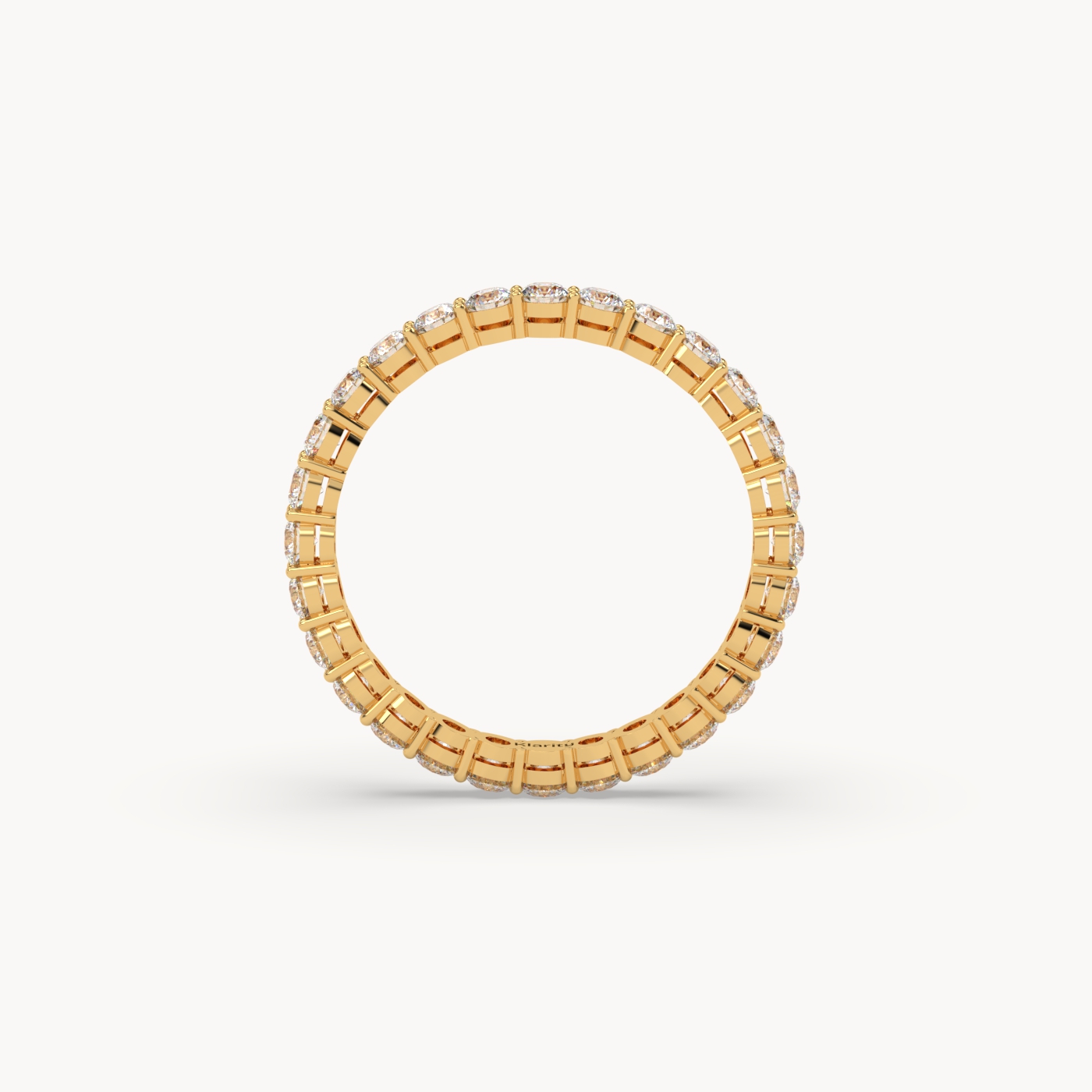 18k yellow gold  round brilliant diamond full eternity ring – 1.12 tcw classic pavé band