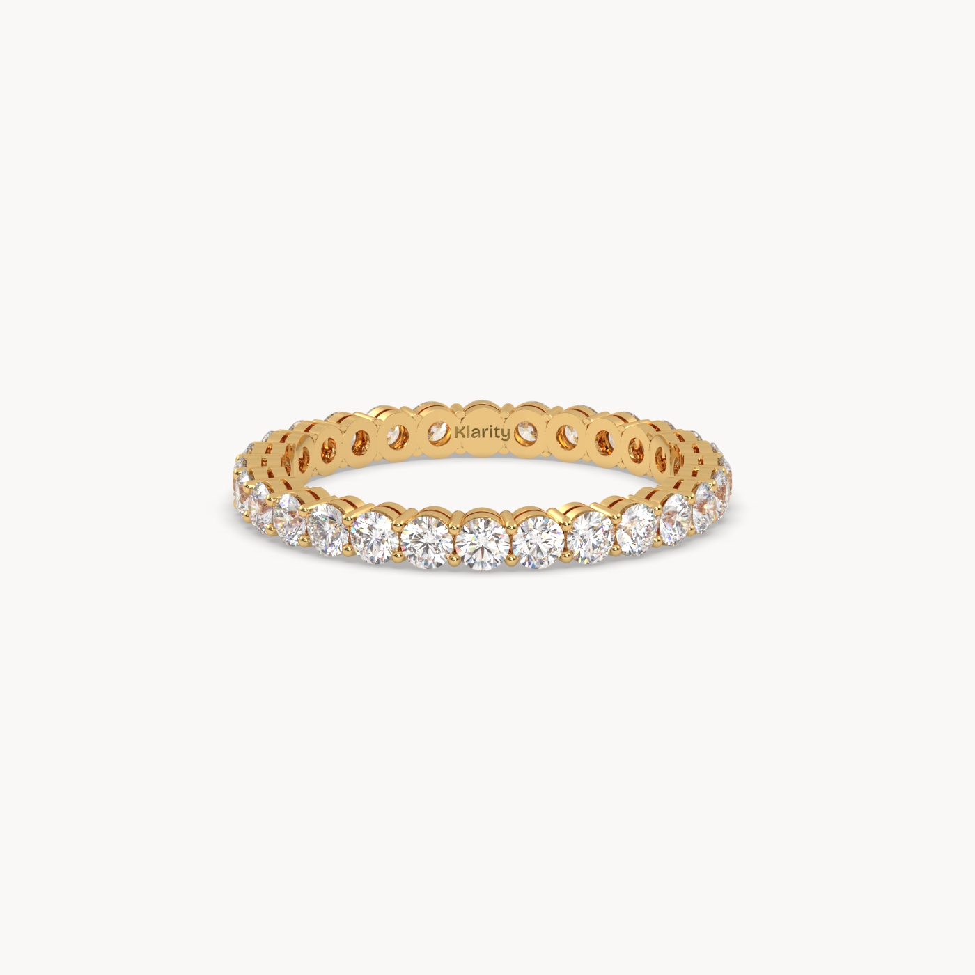 pt platinum  round brilliant diamond full eternity ring – 1.12 tcw classic pavé band Photos & images