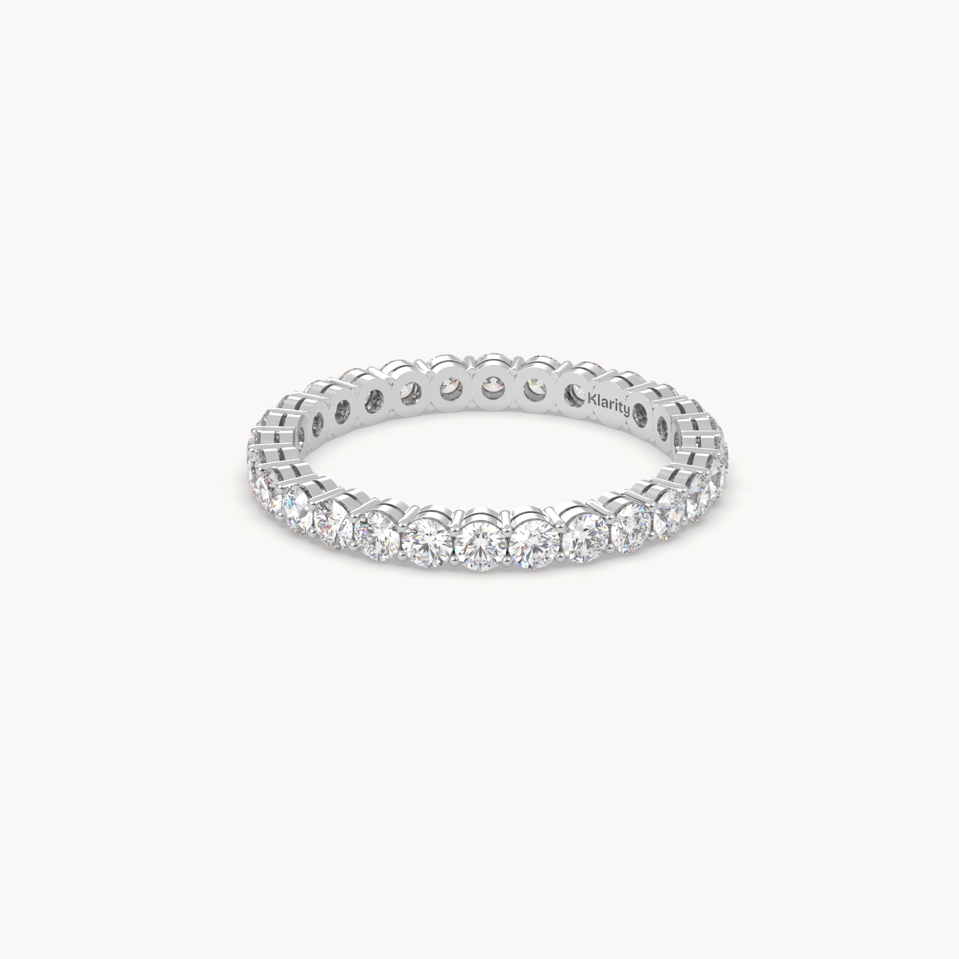 PT Platinum  Round Brilliant Diamond Full Eternity Ring – 1.12 Tcw Classic Pavé Band