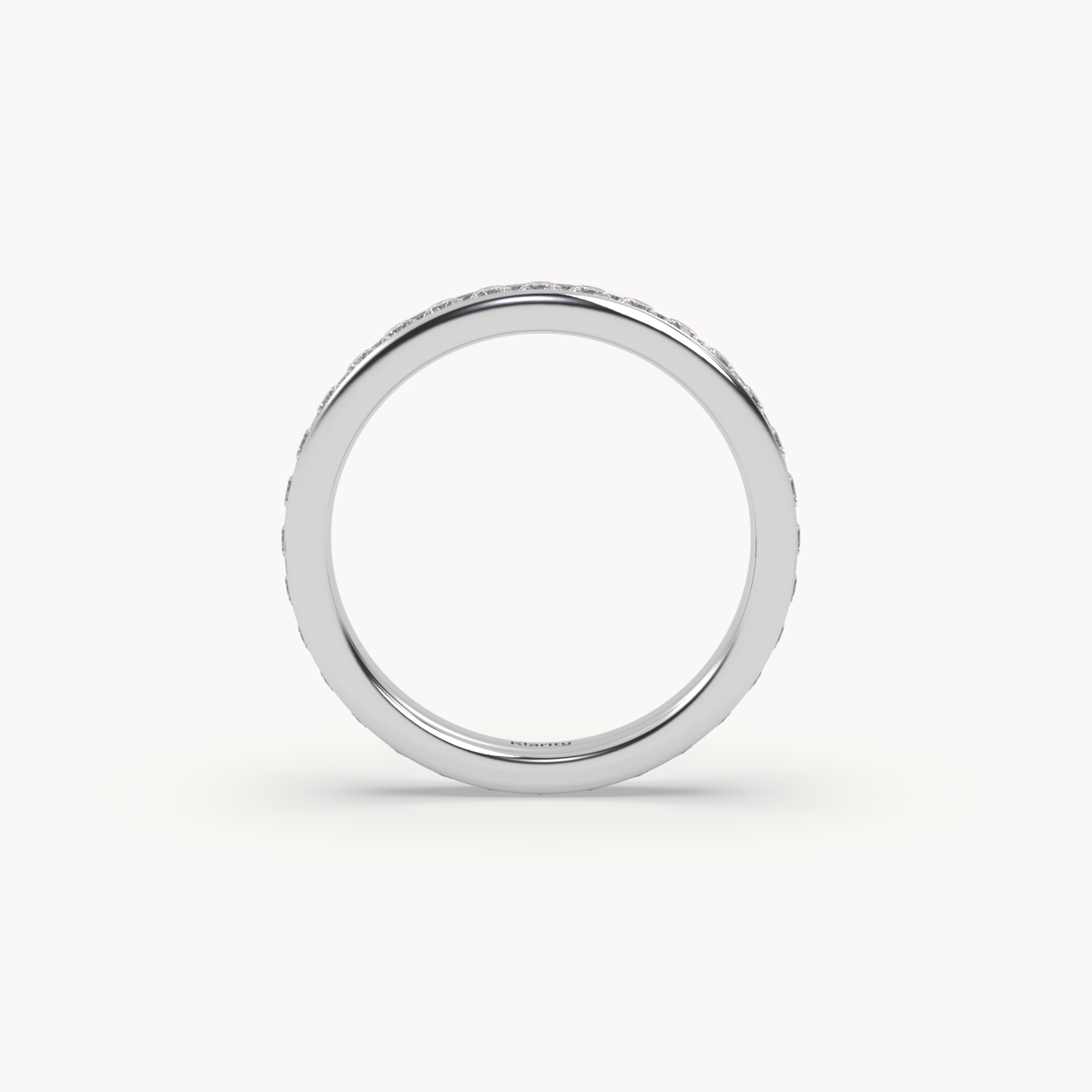 18k white gold  round diamond full eternity wedding band – 0.96 tcw classic luxury