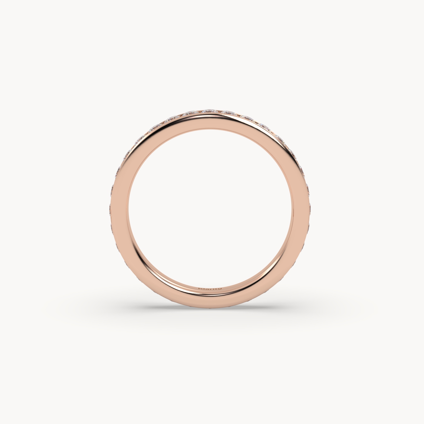 18k rose gold  round diamond full eternity wedding band – 0.96 tcw classic luxury