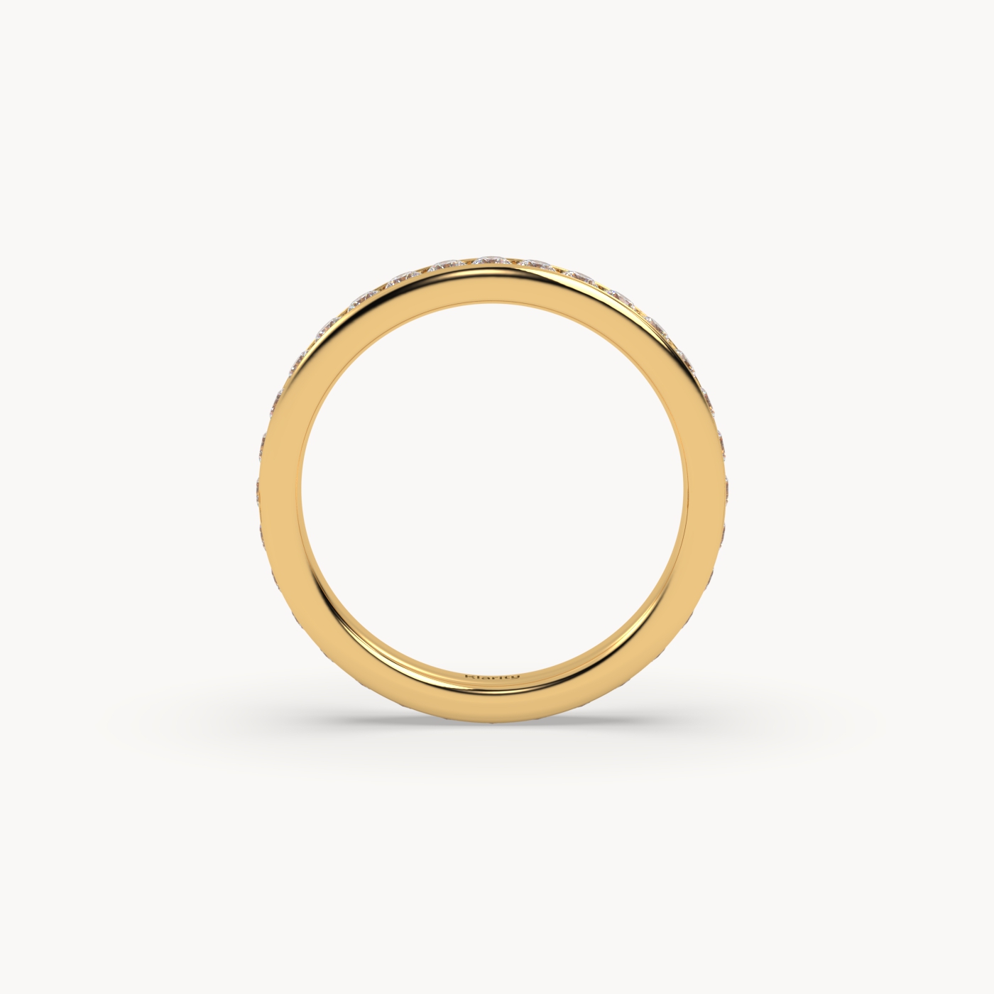 18k yellow gold  round diamond full eternity wedding band – 0.96 tcw classic luxury