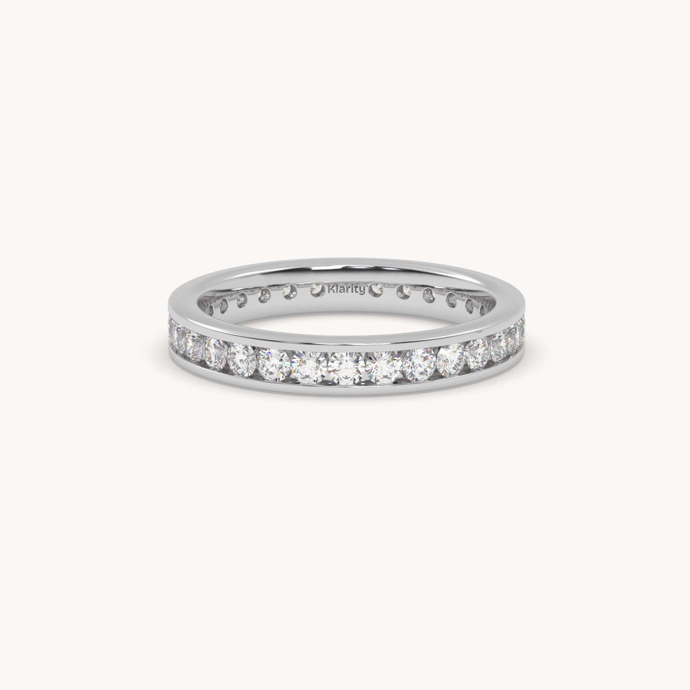 18k white gold  round brilliant diamond eternity ring – 1.20 tcw luxury wedding band