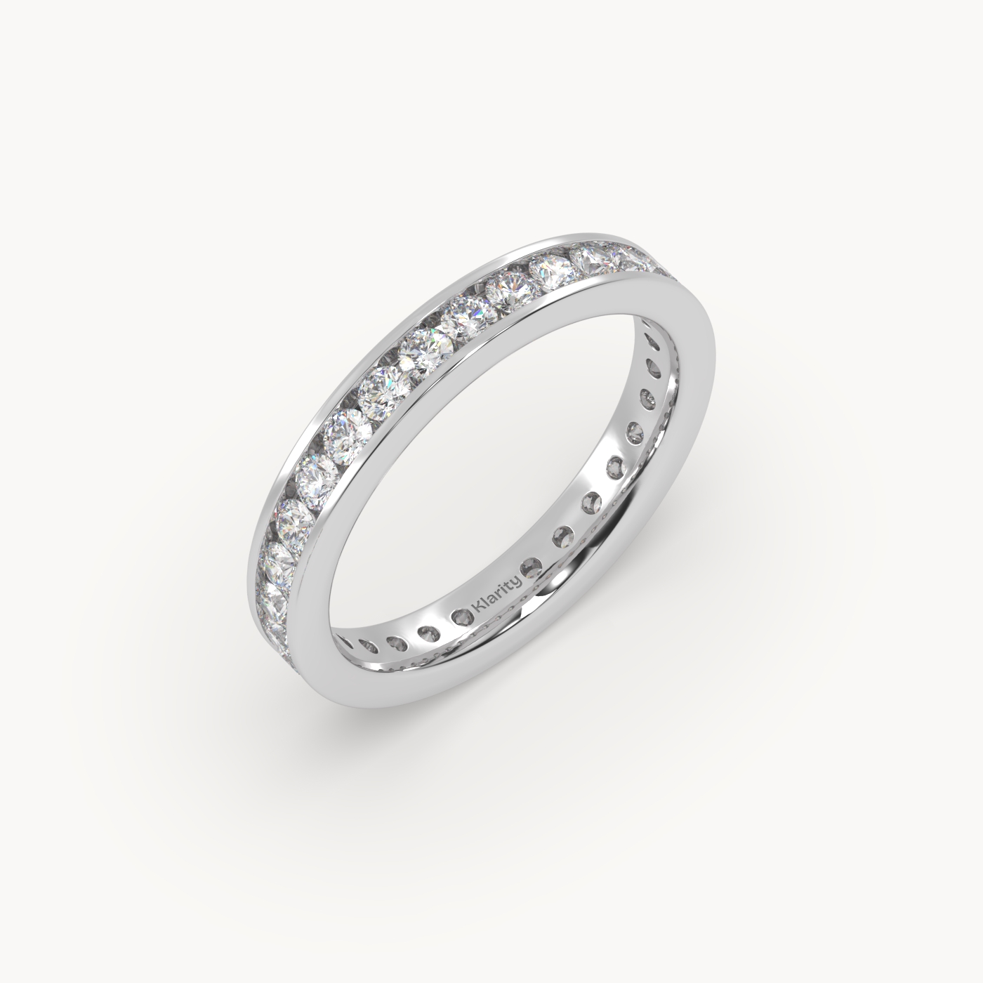 18k white gold  round brilliant diamond eternity ring – 1.20 tcw luxury wedding band