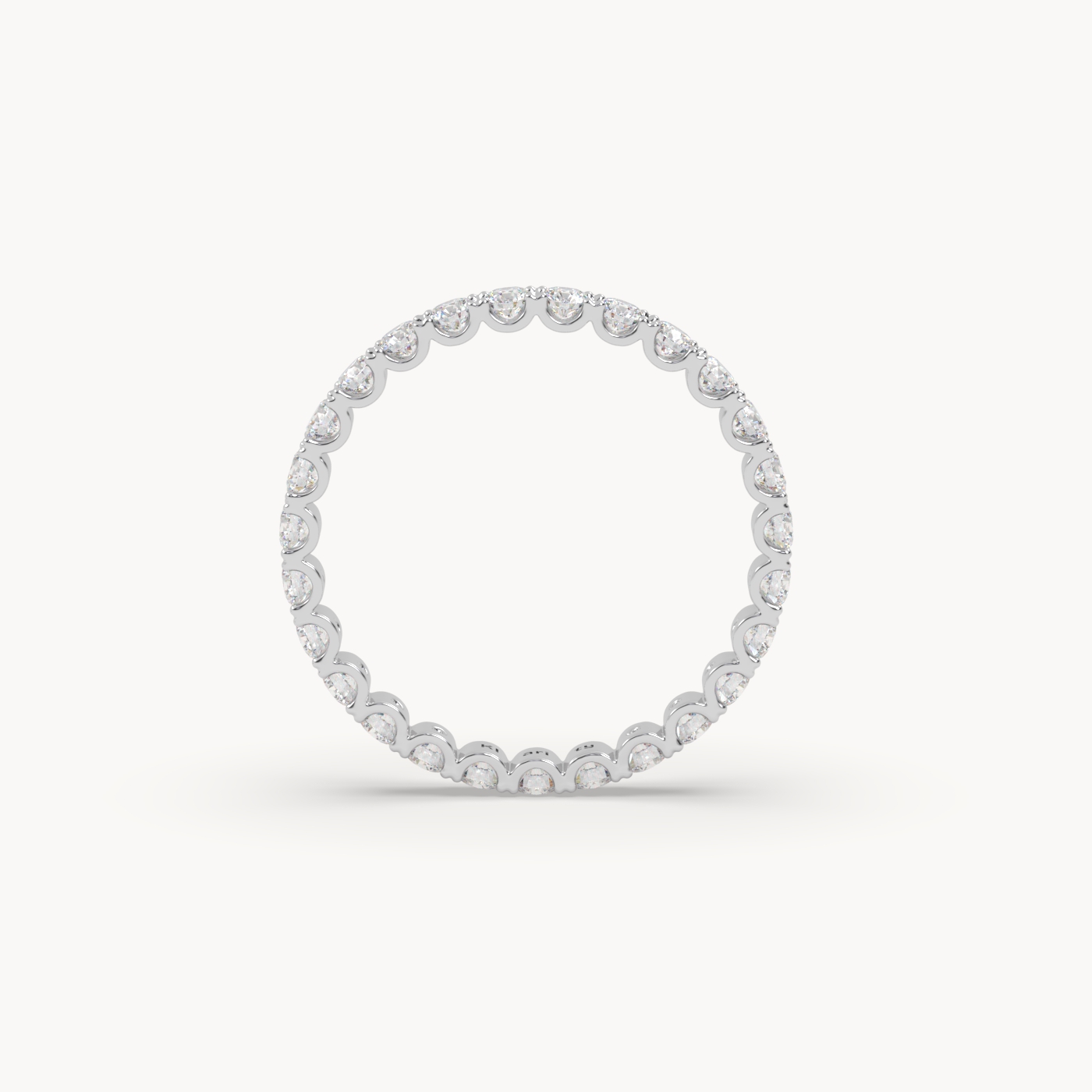 18k white gold  bold round diamond full eternity ring – 1.26 tcw statement wedding band