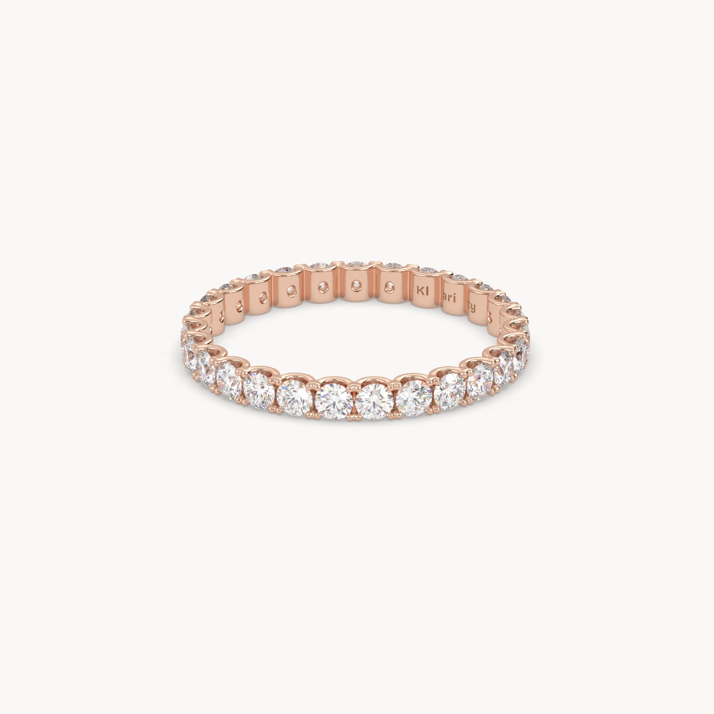 18k white gold  bold round diamond full eternity ring – 1.26 tcw statement wedding band Photos & images