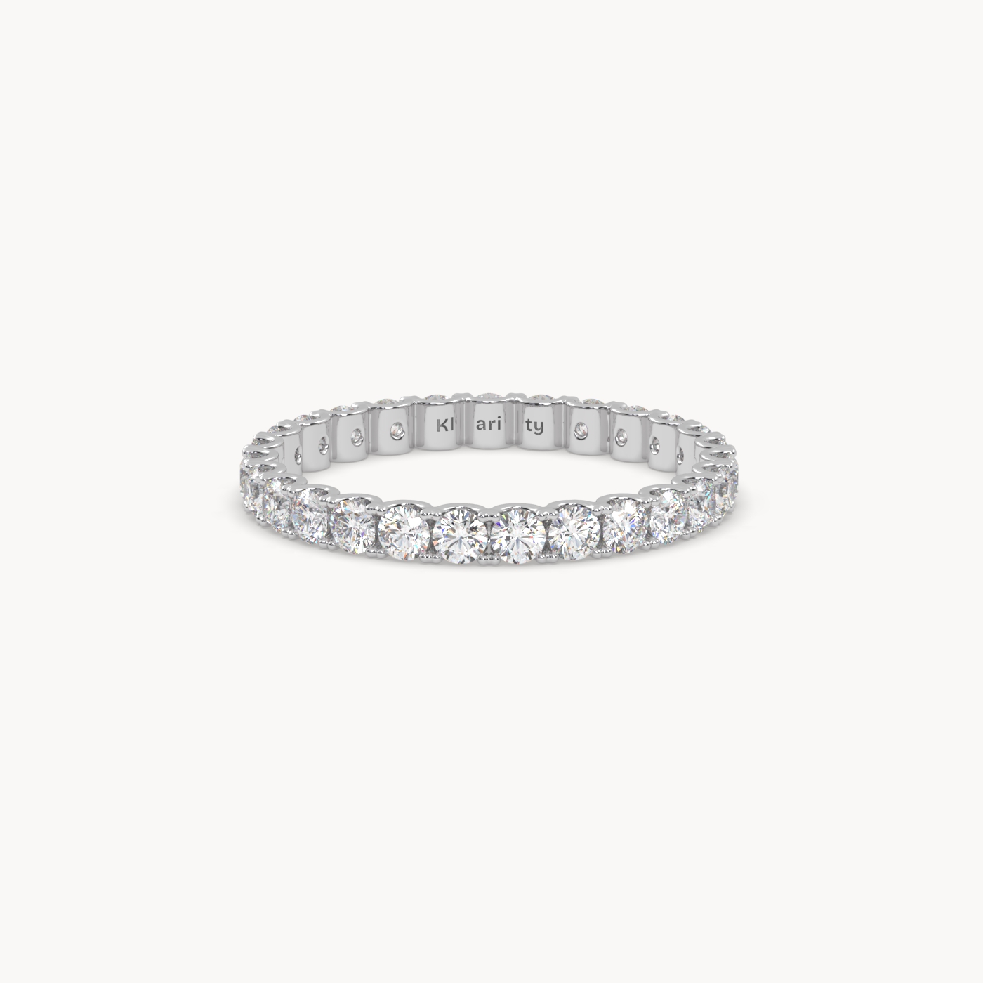 pt platinum  bold round diamond full eternity ring – 1.26 tcw statement wedding band
