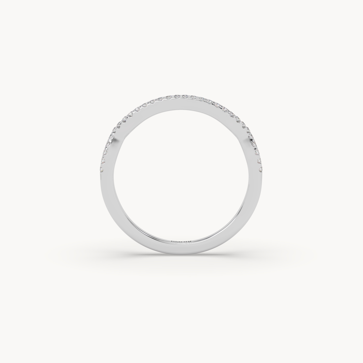 pt platinum  round cut diamond half eternity wedding band – 0.11ct total diamond weight