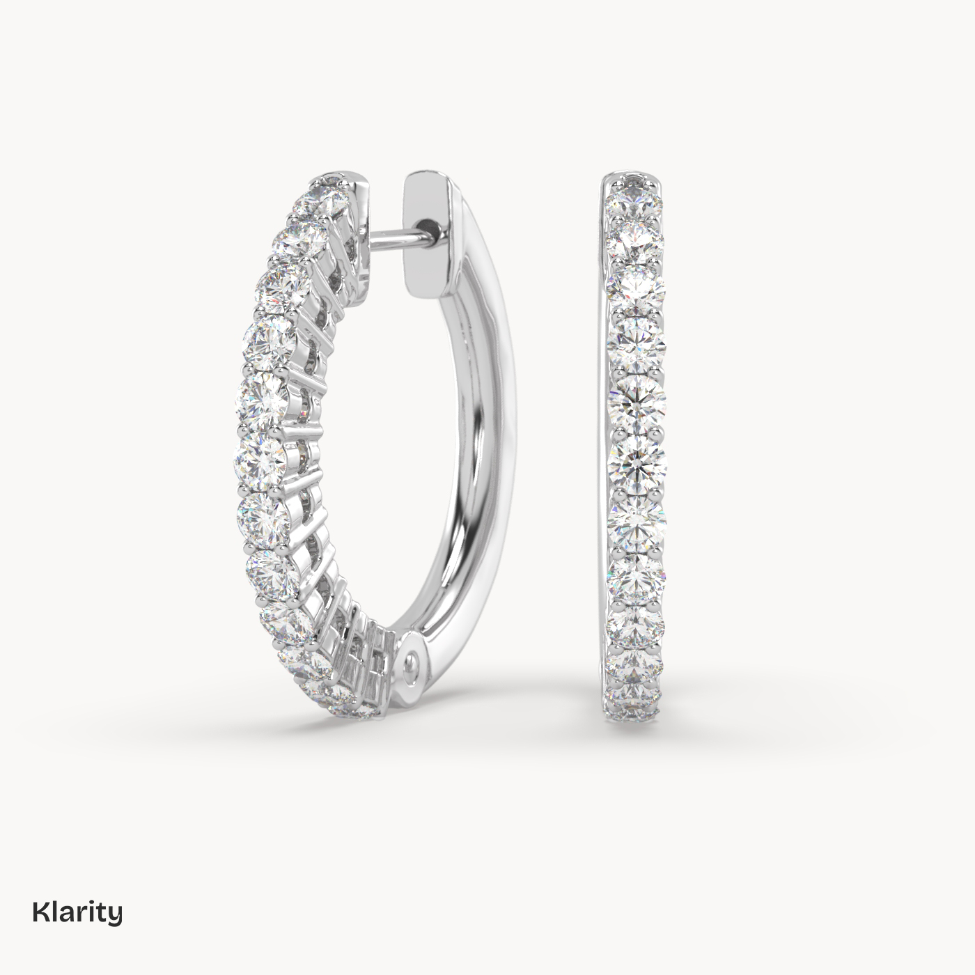 18k white gold  klarity diamond hoop earrings – 0.44 ct total Photos & images