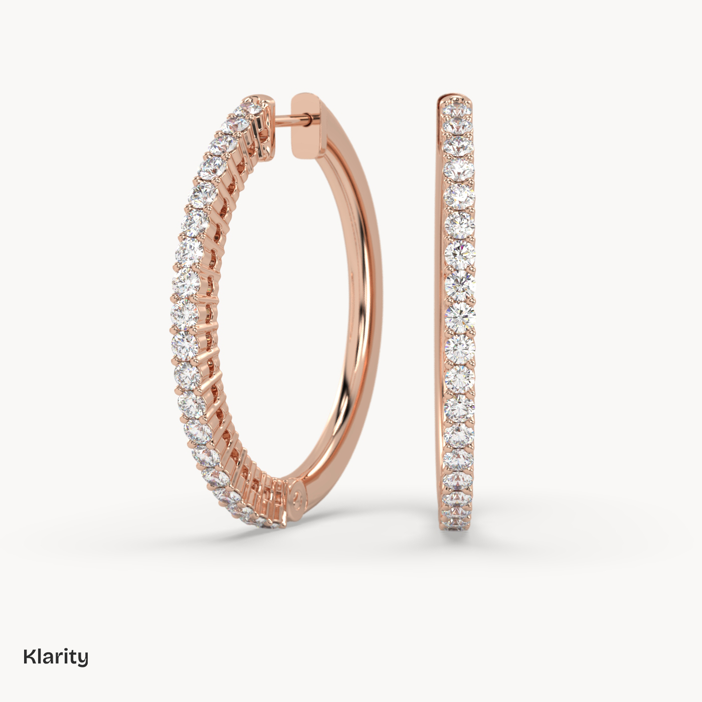 pt platinum  klarity diamond hoop earrings – 0.35 ct total round brilliant hoops in white gold Photos & images