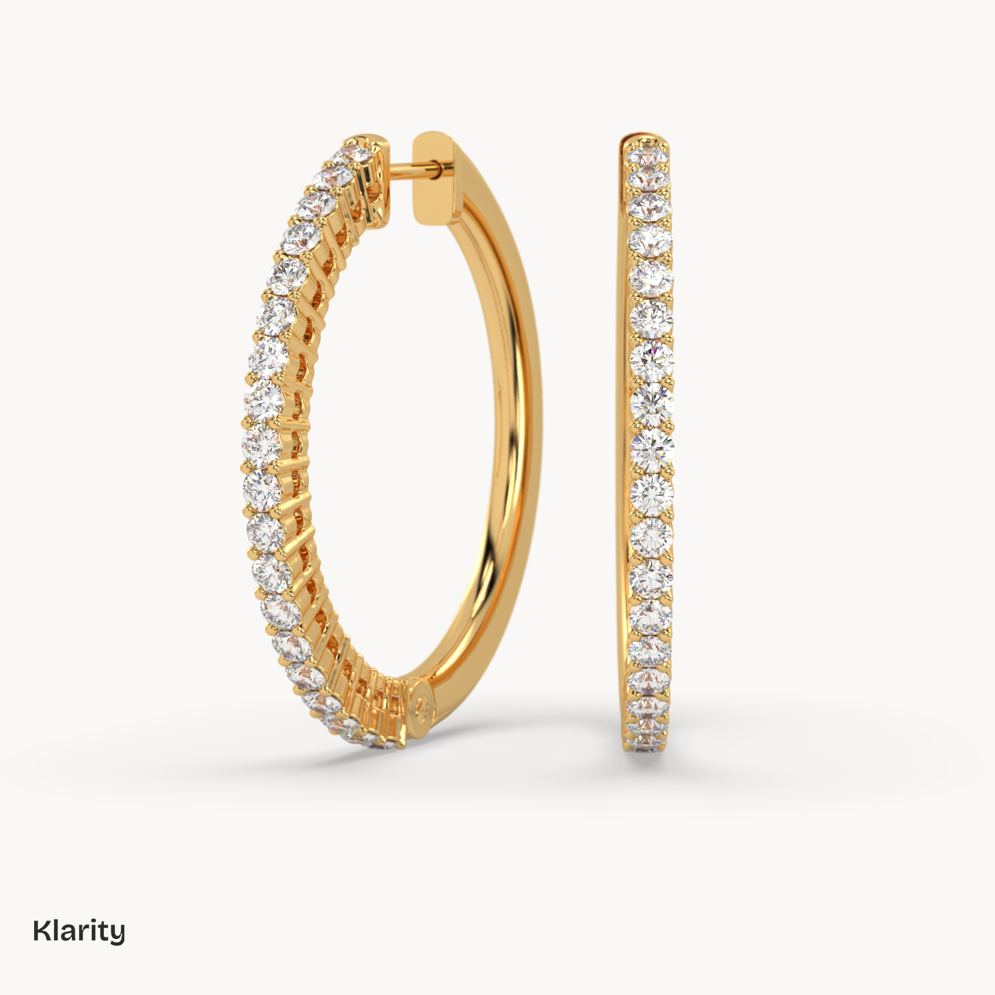 pt platinum  klarity diamond hoop earrings – 0.35 ct total round brilliant hoops in white gold Photos & images